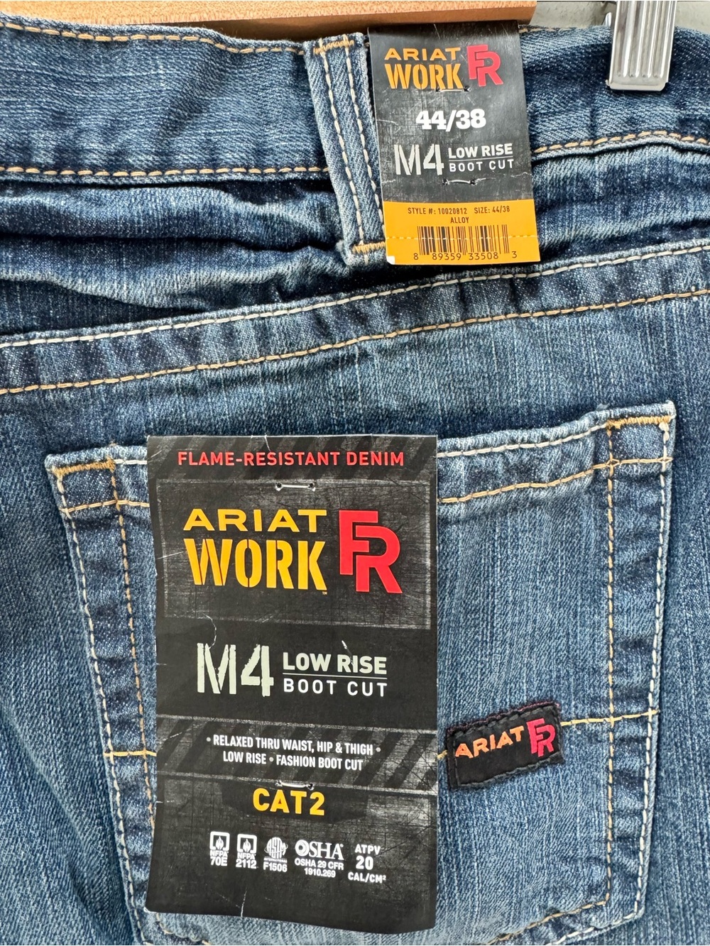 NWT! Ariat M4 FR Cat 2 44x38 Low Rise Bootcut Workwear Flame Resistant